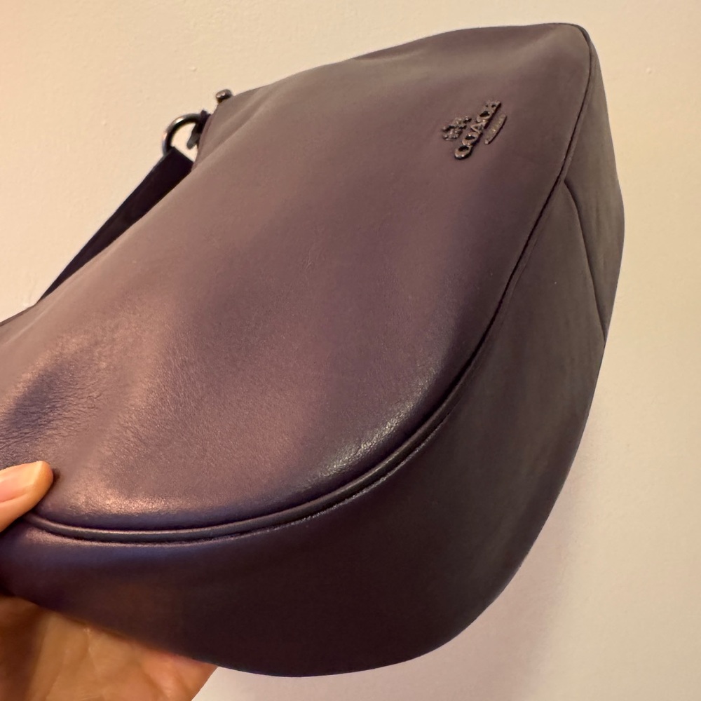 Coach Purple Hobo Nomad Leather Women's Bag - Picture 2 of 3